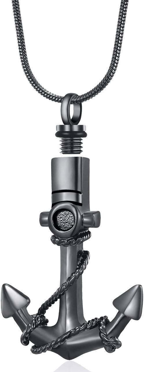 Nautical Anchor Cremation Jewelry Urn Necklace Memorial-Ashes Holder Keepsake