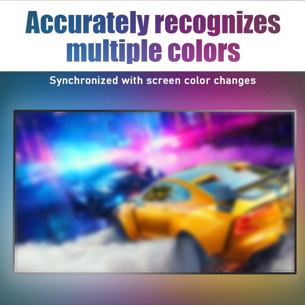 Luces Led USB TV Cambio De Color Retroiluminación Sincronizada Control Inteligente Barra De Luces RGB Multicolor con Sincronización De Luz Y Sonido Fuente De Luz Ambiental HDMI