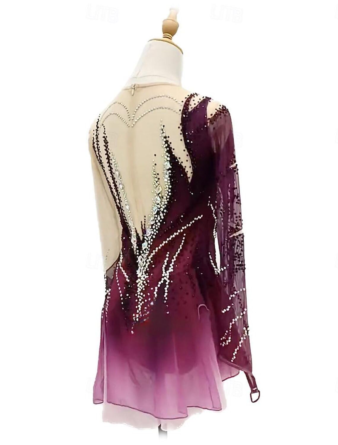 Abito da Gara di Pattinaggio Artistico Fatto A Mano per Donna E Bambina Abbigliamento per Danza sul Ghiaccio, Ginnastica Artistica E Performance Body per Ginnastica Ritmica