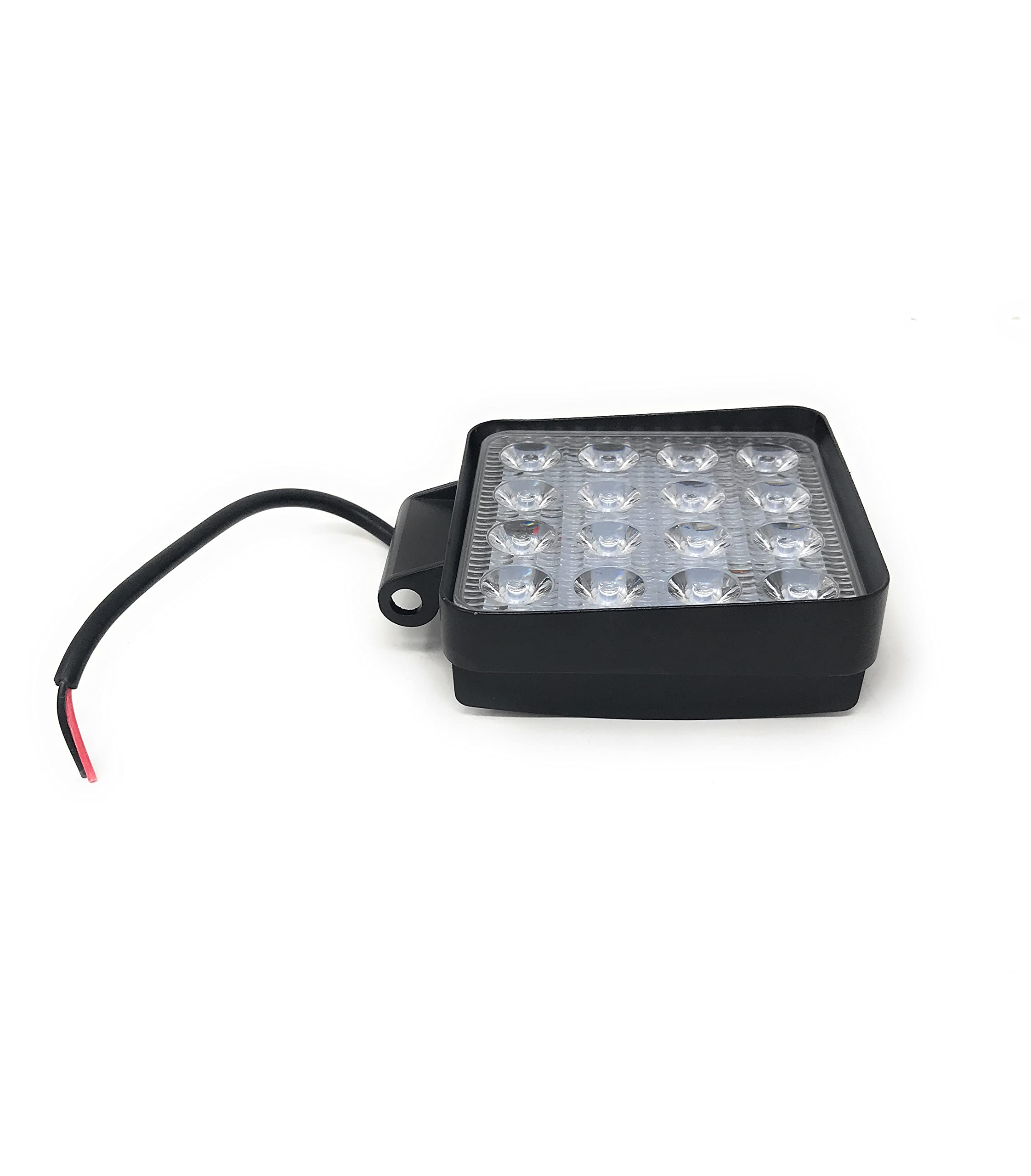 2X Faro 48W Quadrato Faretto Led Da Lavoro 16 Led Da 3W Di Profondità 2X Faro 48W Quadrato Faretto Led Da Lavoro 16 Led Da 3W Di Profondità