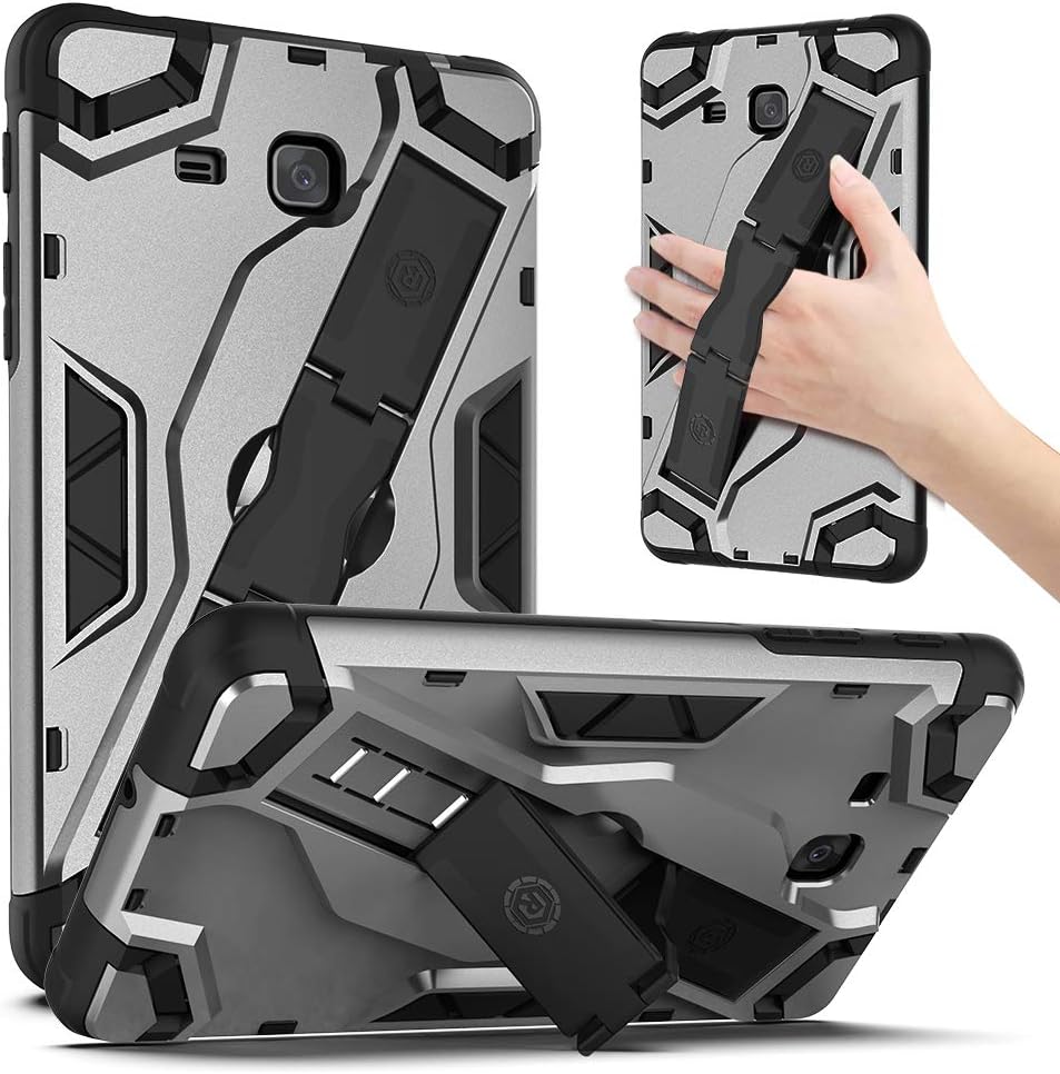 ROISKIN Galaxy Tab A 7.0 Case SM-T280 Case [Kickstand as Hand Strap], Flexible Soft TPU Anti Slip Heavy Duty Armor Defender Case Cover for Samsung Galaxy Tab A 7 Inch SM-T280/SM-T285