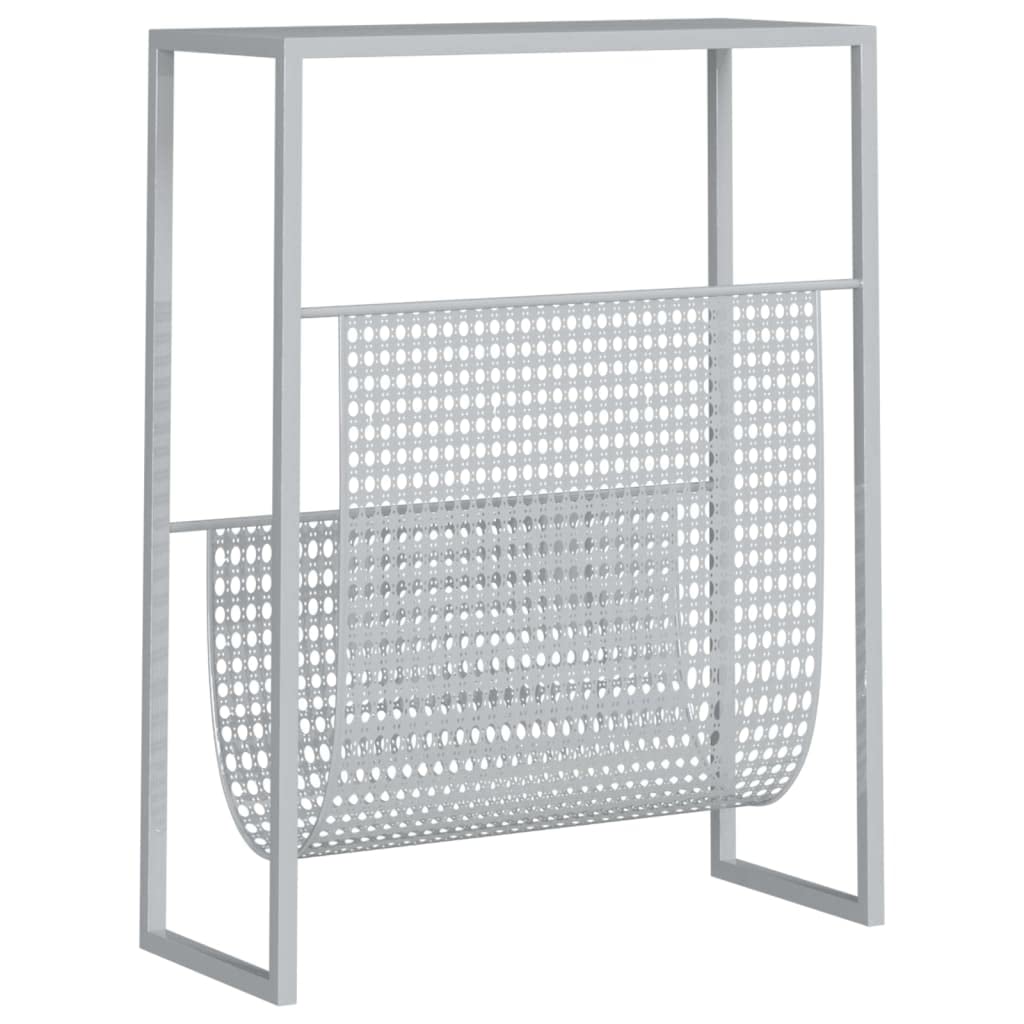 Fengshui Portariviste argento 35 x 15 x 45 cm in acciaio | Stabile, durevole, per libri e decorazioni, adatto per ufficio, soggiorno, camera da letto