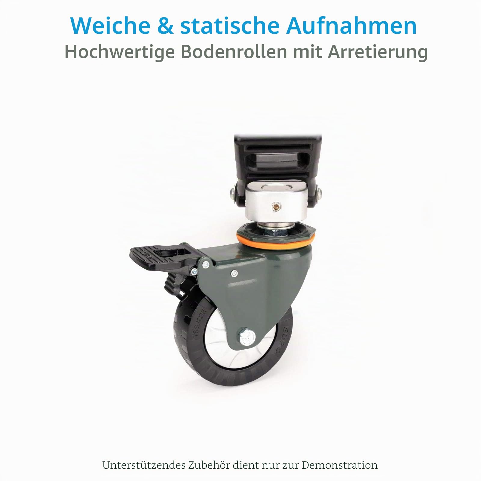 PROAIM Lineo Tragbarer Videokamera-Boden-Dolly - Robuster professioneller Studio-Dolly für Stative mit doppelten Spikes - Unterstützt eine Nutzlast von 500 kg / 1100 lb (P-PRT-D)