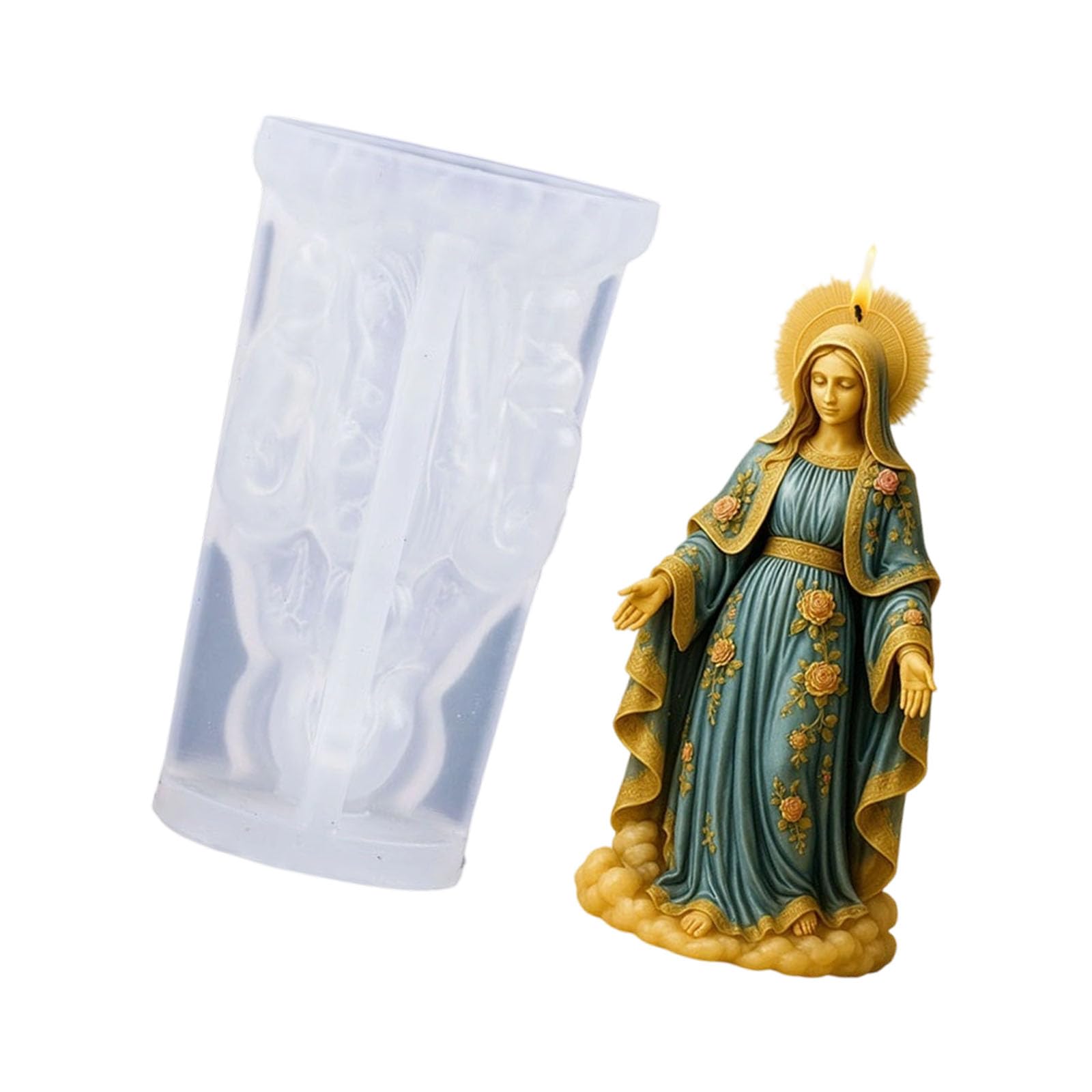 Our Fave D Resin Casting Mol For Figurines An Relief Ecor, Flexible Silicone Single Cavity Mol For Plaster An Wax Figurine Casting Silicone Statue Resin Plaster Wax Easy Release Relief Home