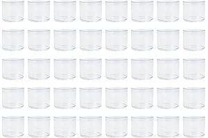 20 Pack of 8 Ounce Clear Plastic Jars with Lids