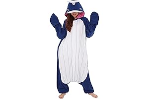 SAZAC Whale Onesie Costume Cuddle up in Ultimate Comfort with our Delightful Whale Kigurumi