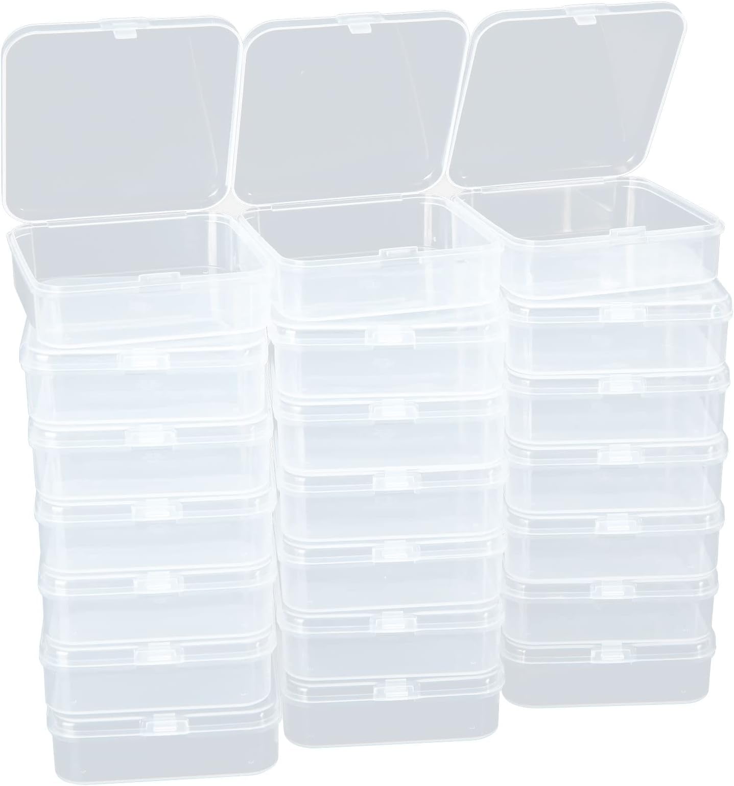 Amazon.co.jp: 10個セット プラスチックケース 小分けケース 小物収納 詰め替え容器 蓋付き 収納ボックス アクセサリー ビーズ ...