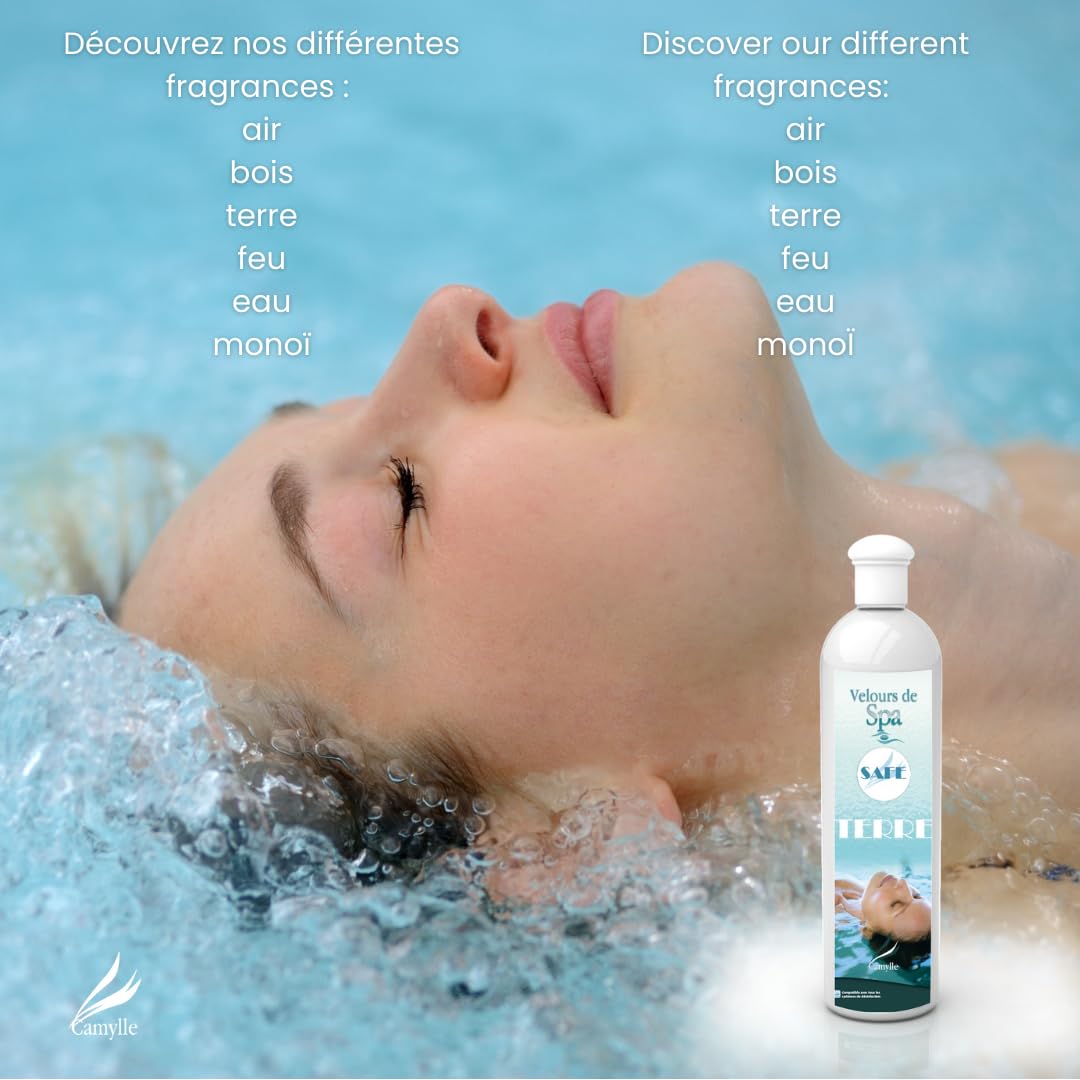 Camylle - Hot Tub Fragrance AIR - Fragancia Spa hecha de aceites esenciales 100% puros y naturales - Una fragancia aireada y fresca - 1000ml