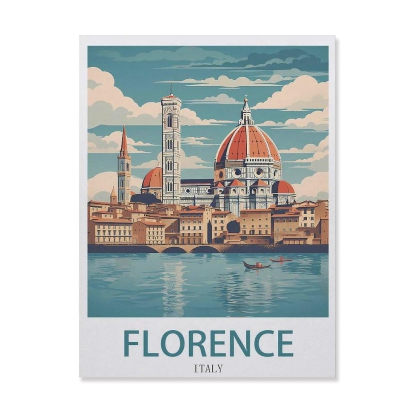 Funny Metal Tin Signs，Florence Italy(15x30cm）