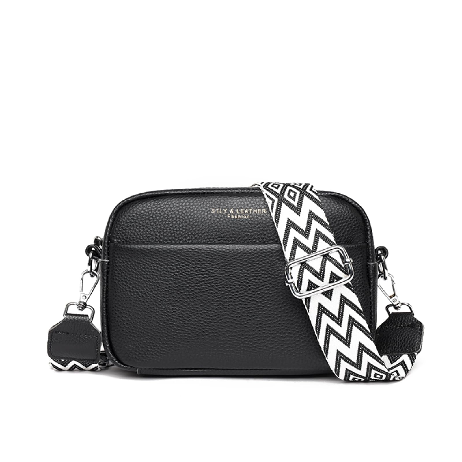 XCSTYY Women's Bags Crossbody Shoulder Bag, Luxurious Cowhide Handbag -black