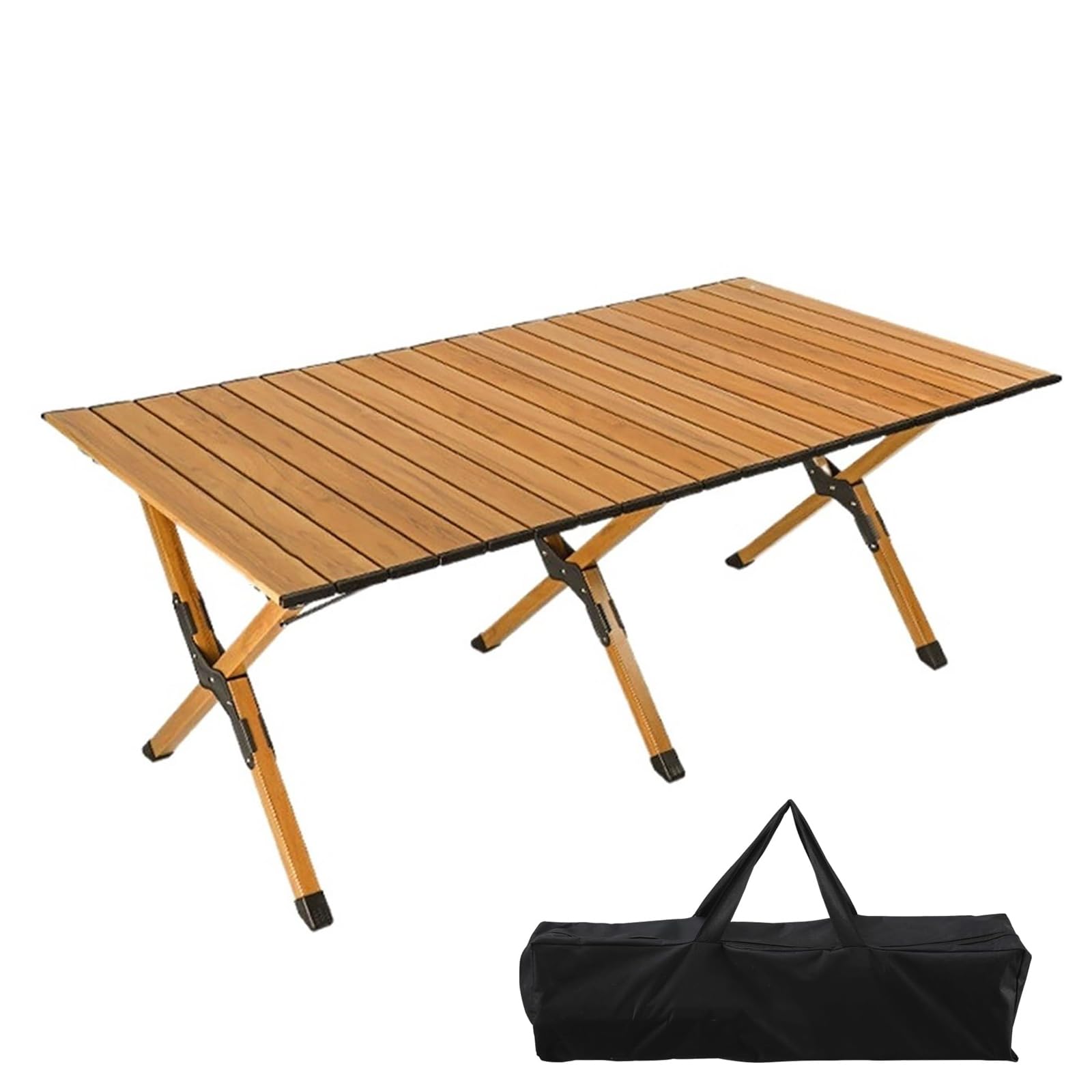Tavolo da campeggio pieghevole – Tavolo da picnic portatile in alluminio per barbecue all'aperto e uso in cortile, design leggero e salvaspazio
