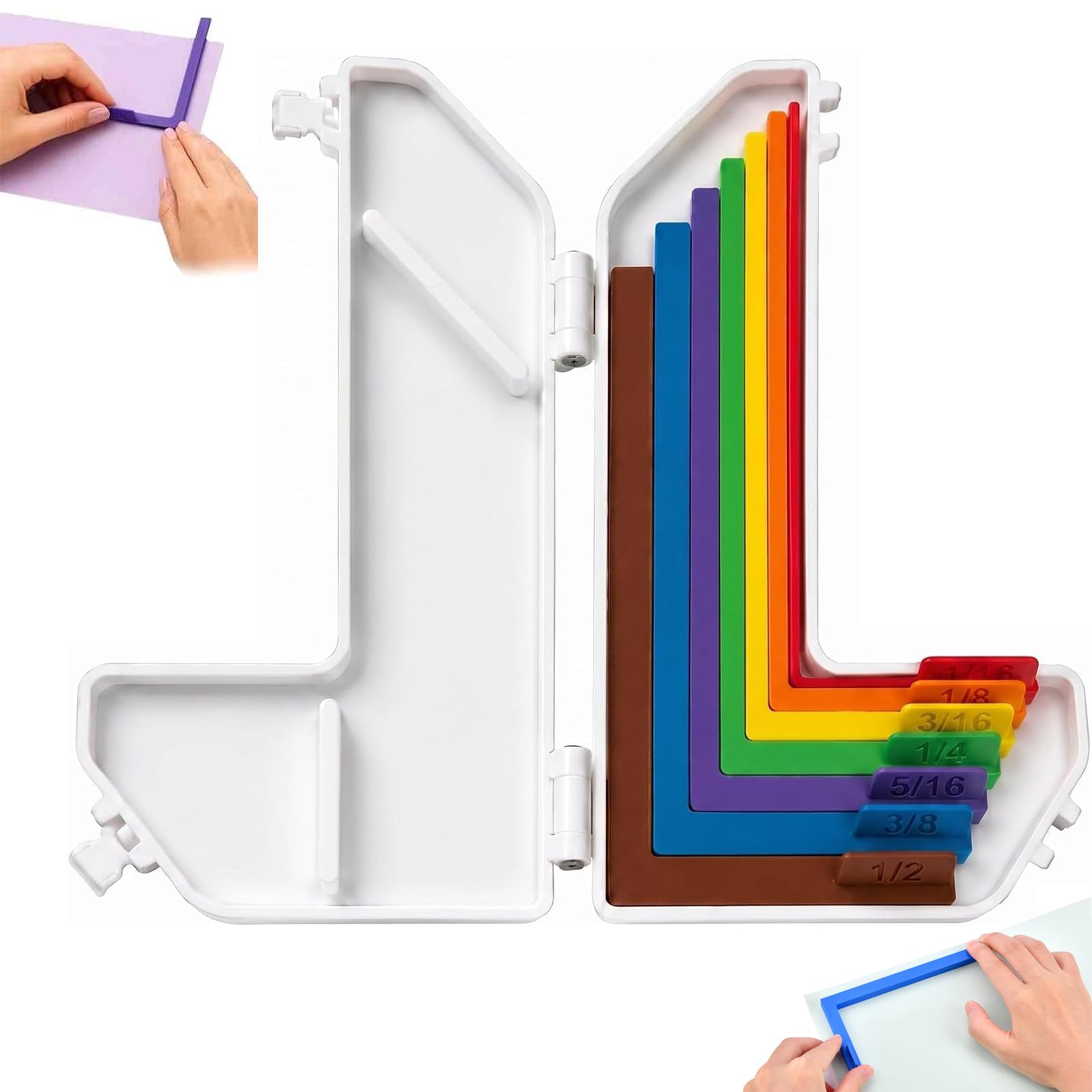 7Pcs Card Crafting Alignment Guides Set with Storage Case