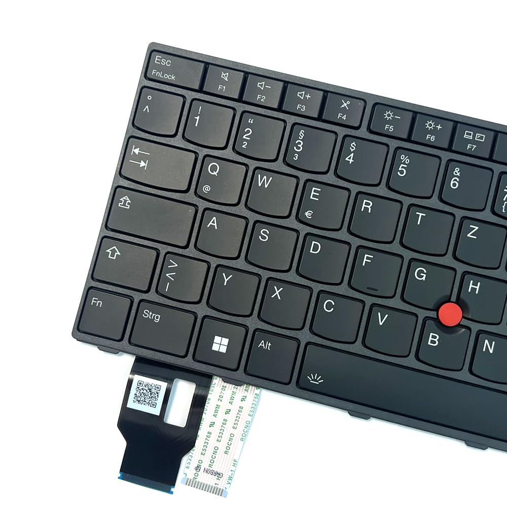 DE Backlit Tastatur Ersatzteil für Lenovo ThinkPad T14 Gen 3, P14s Gen 3, L14 Gen 3, L14 Gen 4, T14 Gen 4, P14s Gen 4, 5N21D68171 Black Backlit Keyboard (German QWERTZ Layout - ISO)