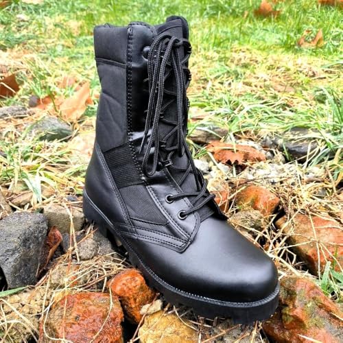 Vietnam Jungle All-Terrain Boots for Men Camo Tactical Military Army Combat Boot Lace-up High Top Non-Slip Thick Sole Casual Comfort Outdoor Walking Shoes Climbing Hiking Desert Training Motorcycle4