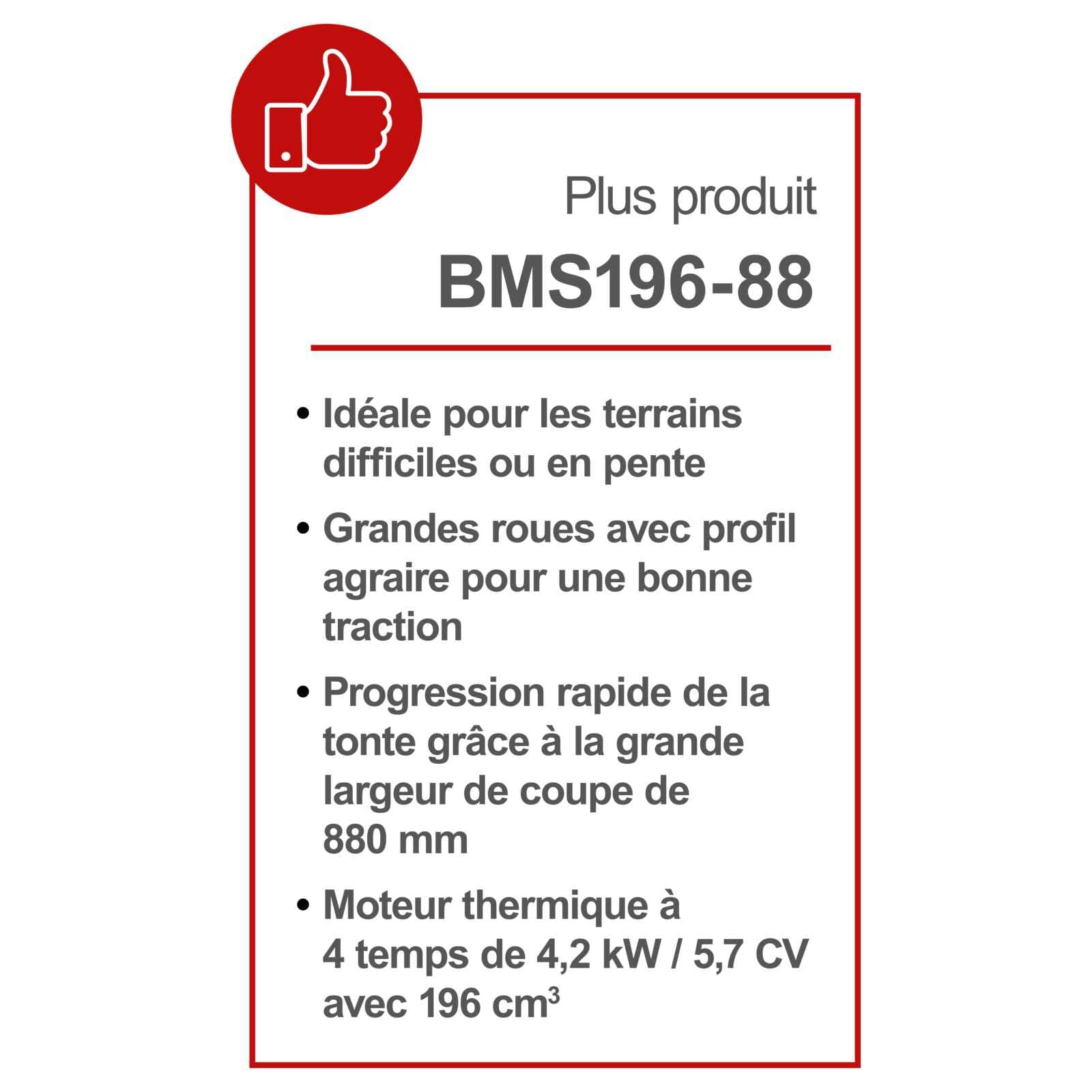 Scheppach Tondeuse à Barre de Coupe BMS196-88 – Motofaucheuse