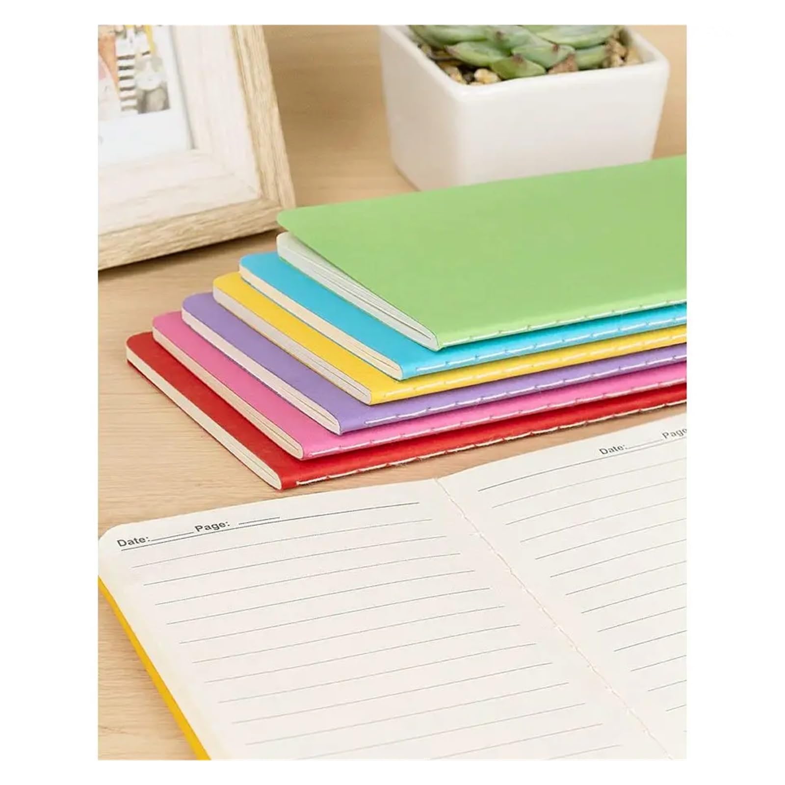 Małe notatniki w linie, 120 sztuk, zestaw mini notesów kieszonkowych, kolorowe notesy z okładkami, 3,5 x 5,5 cala, 30 arkuszy