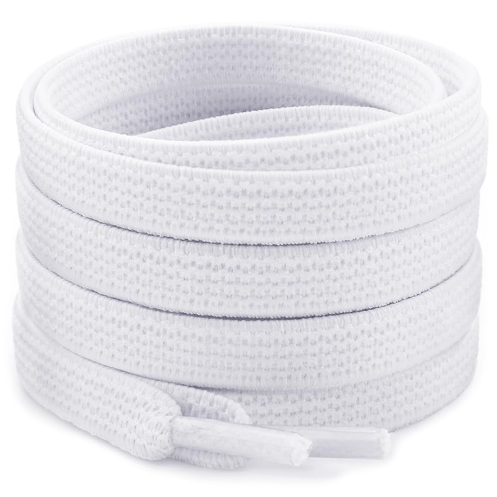 2-pair Elastic Stretch Shoe Laces for Adult Sneakers and Kids Shoes