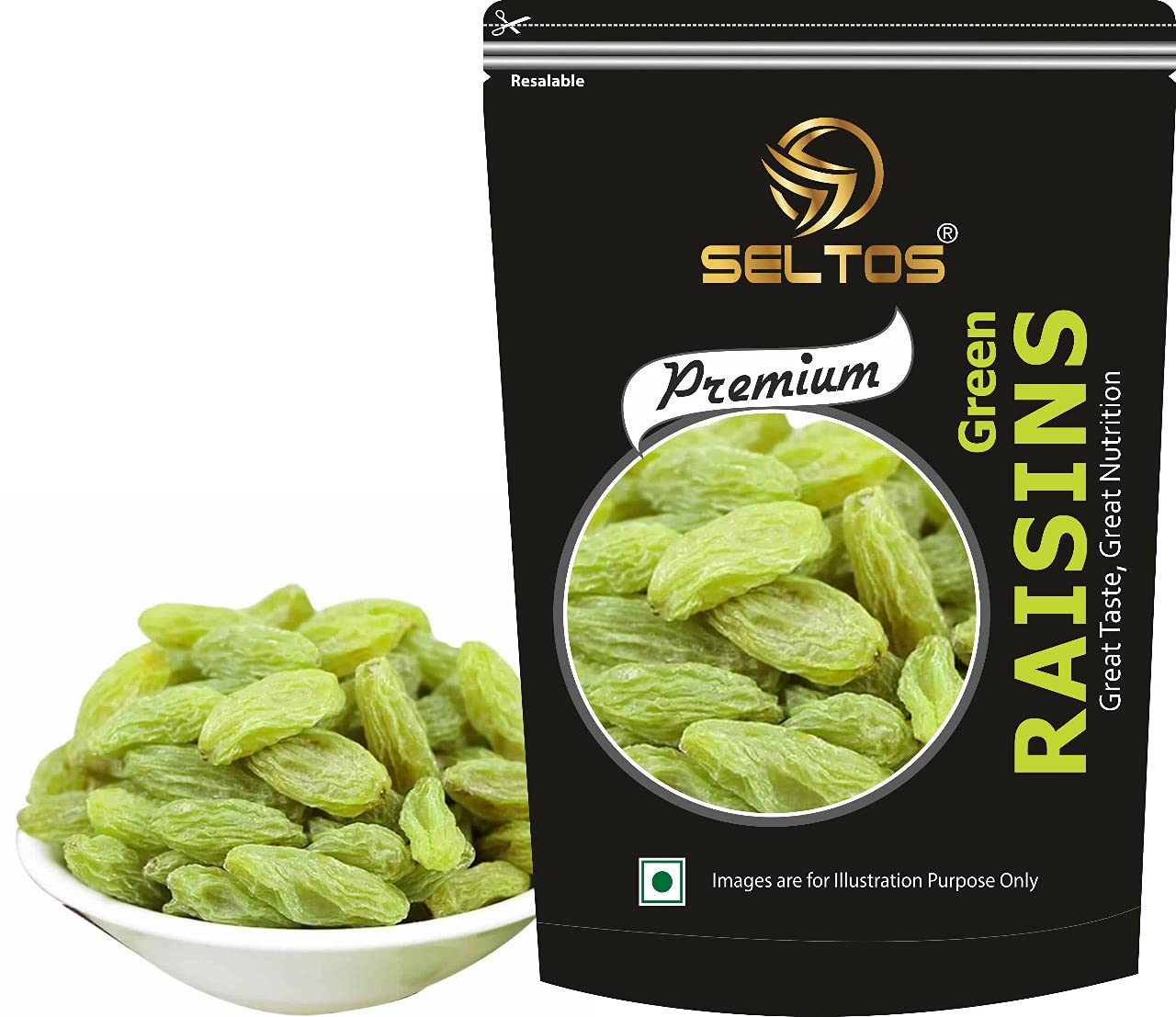 SELTOS® 100% Natural Premium Seedless Green Raisins/Kismish/kishmish 500Gms (Green) (हरी किशमिश) Dry Fruits Berries 500gm (B09B3SF2WP) Amazon Price History, Amazon Price Tracker
