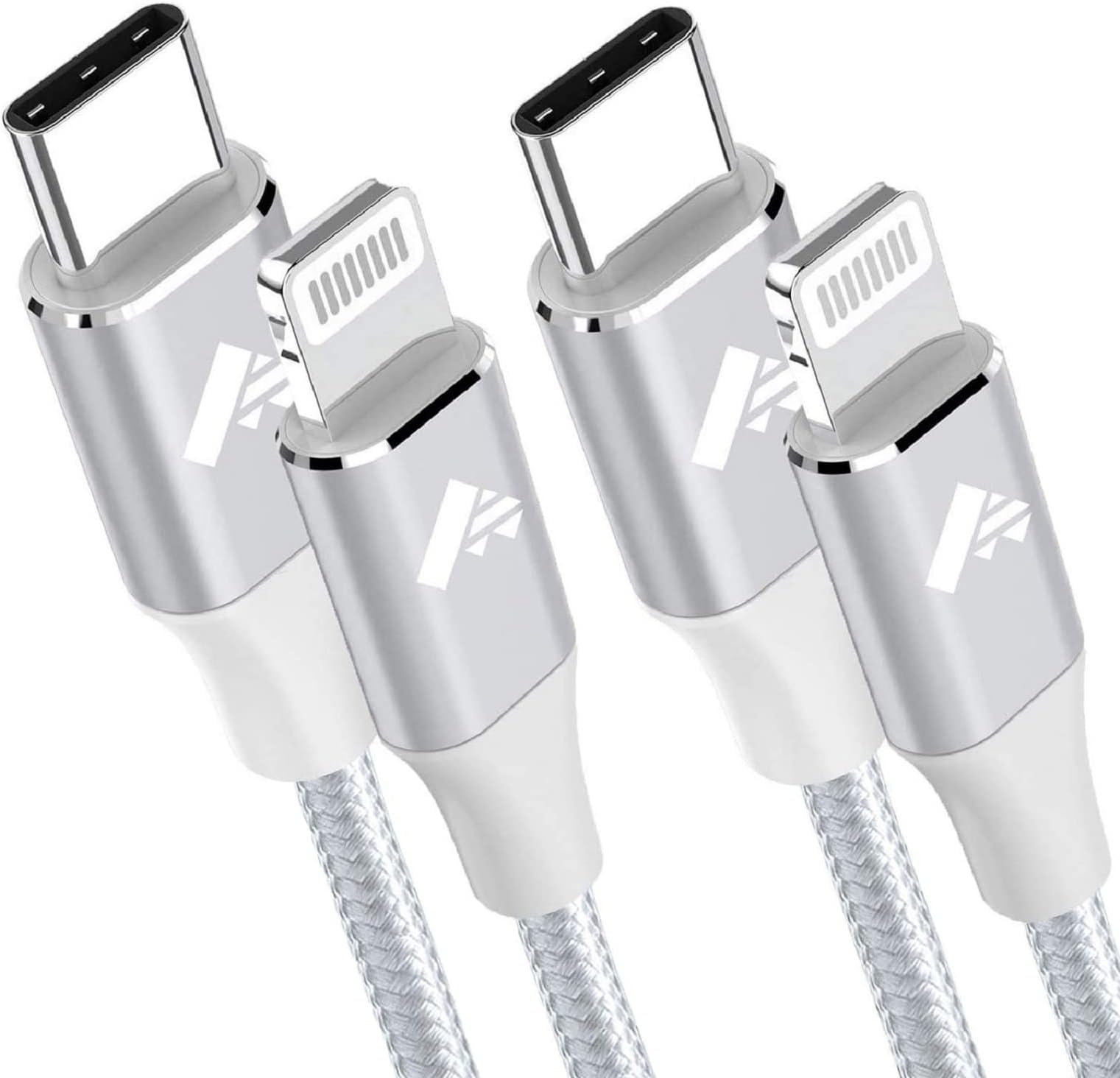 USB C to Lightning Cable 2M 2Pack, Power Delivery iPhone Charger Cable MFi Certified Braided Fast iPhone Charging Cable Compatible with iPhone 13 12 Pro Max Mini X XS XR 11 Pro 8 Plus 10 7 6 SE, iPad