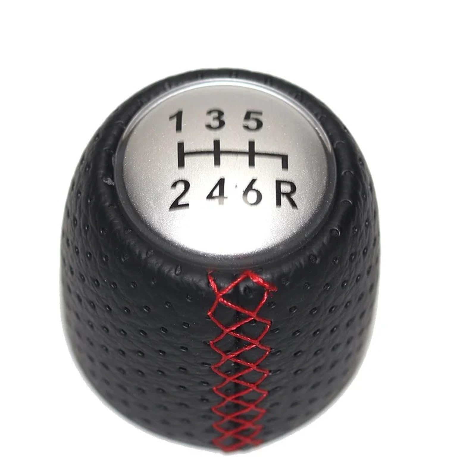 DWTNMEX Gear Shift Knob for ALFA for Romeo 147 for Spider 2005-2011 5/6 Speed Leather Car Gear Shift Konb Gaiter Shifter Knob(1 2 3 4 5 6 R)