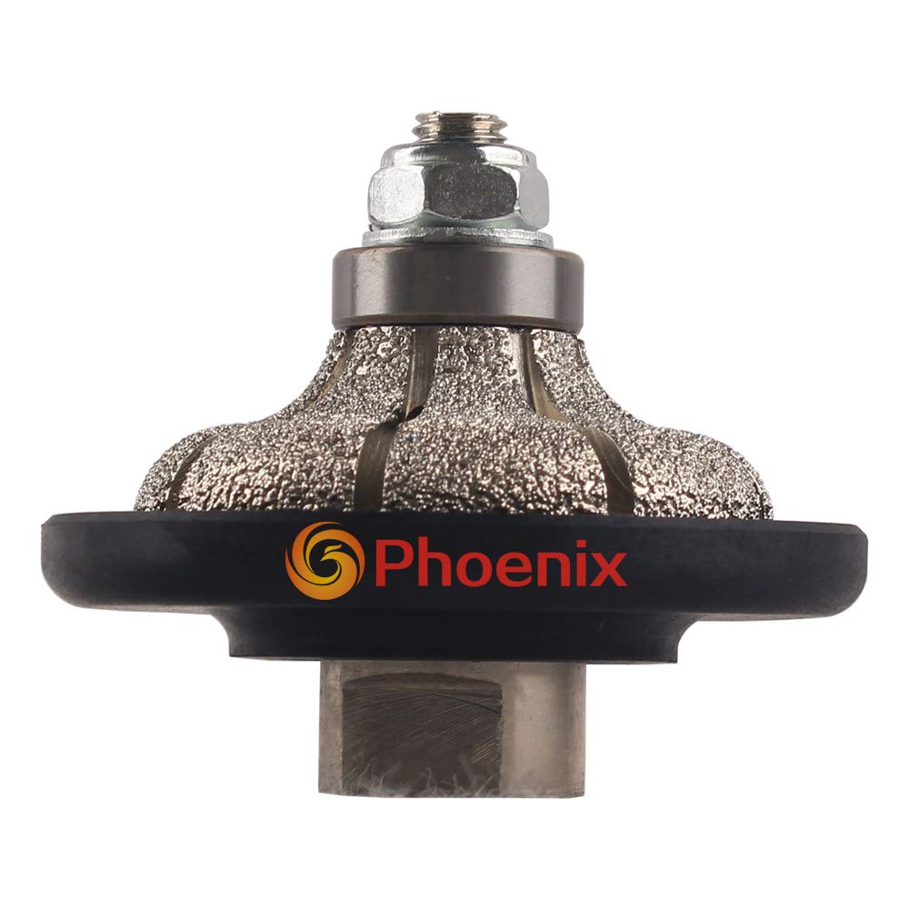 Raizi F type Vacuum Brazed F Ogee-Bullnose Diamond Hand Profiler Wheel Router Bit for Granite Edge (F30 (30mm))
