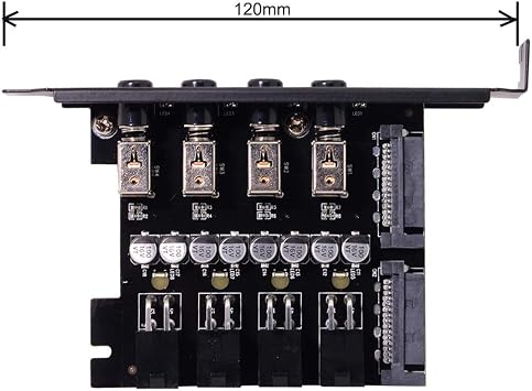 JSER 4 SATA Hard Disk Control System Intelligent Control Management System HDD SSD Power Switch with PCI Bracket