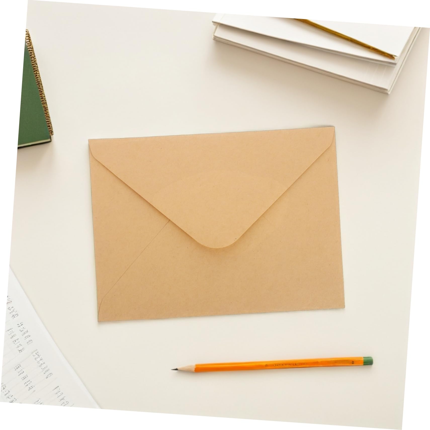 Buste in Carta Kraft Marrone V-flap 100 Pezzi per Inviti