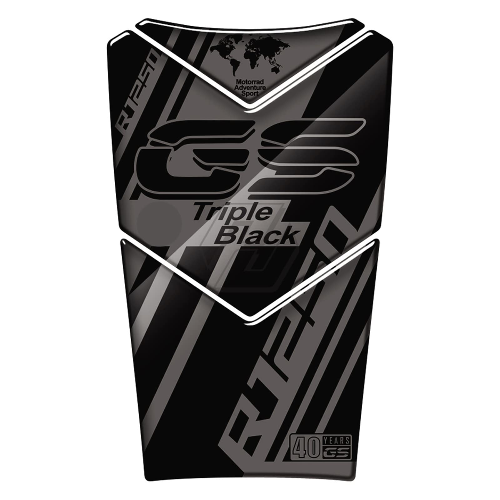 Étui décalcomanies protection réservoir gaz moto R1250GS Adventure Triple Noir 2020 clor2