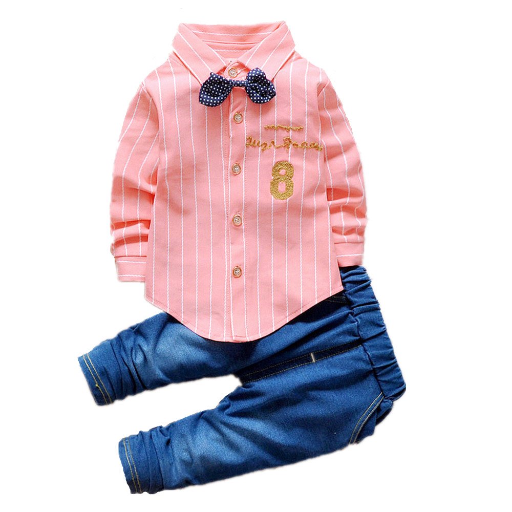 JIEYAKids Baby Boys Clothing Set Shirt and Jeans Pants Clothes Suit for Little Boy