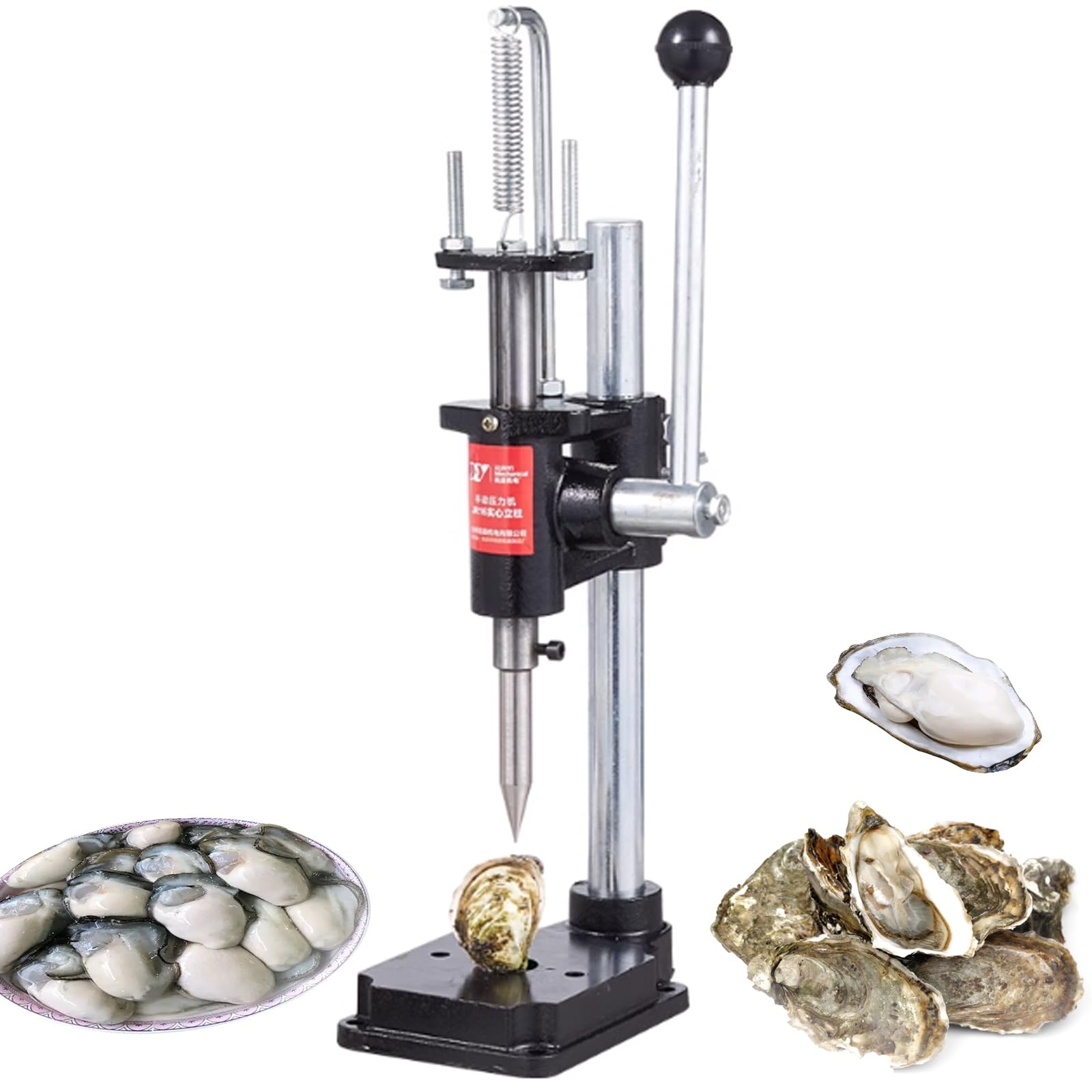 Apriostriche Manuale,Macchina per Aprire Le Ostriche, Pressione della Macchina ≤160 kg, Altezza Regolabile, Design con Fissaggio Inferiore, Utensili per Frutti di Mare per Ristoranti E Case