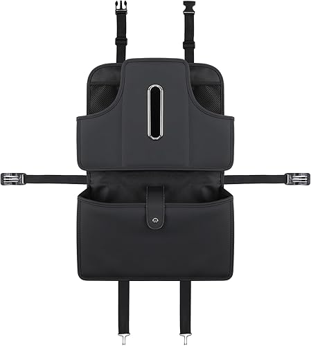 Miniatura 10 de Soporte para pañuelos de coche y organizador de respaldo de asiento, soporte extra multifuncional para vasos de bebidas que mantiene tu automóvil