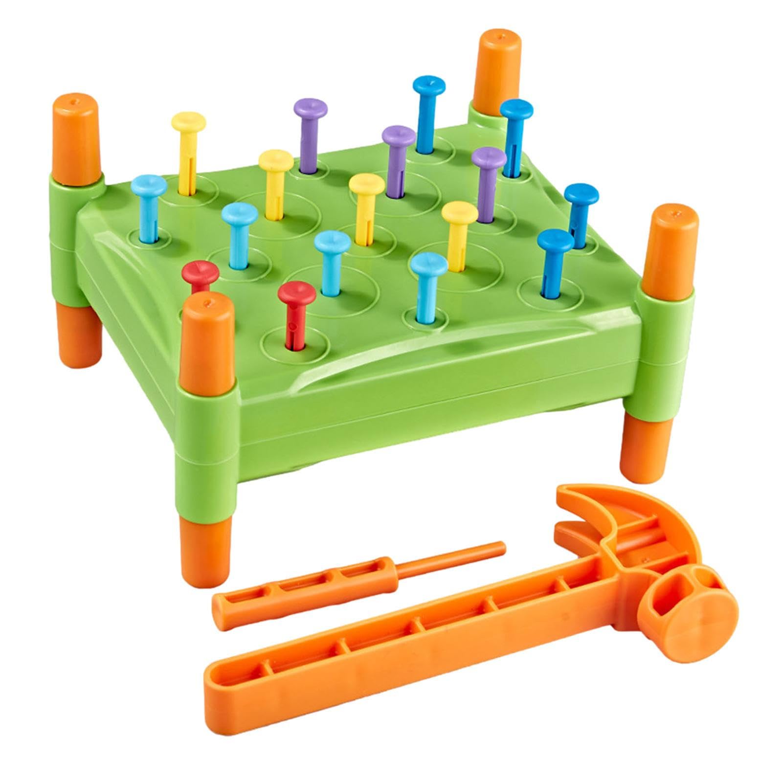 shenrongtong Hammering Pounding Toy,Montessori Toys For Kids Learning Fine Motor Skills | Color Matching And Hand-Eye Coordination Stacking Peg Board Toy For Preschoolers