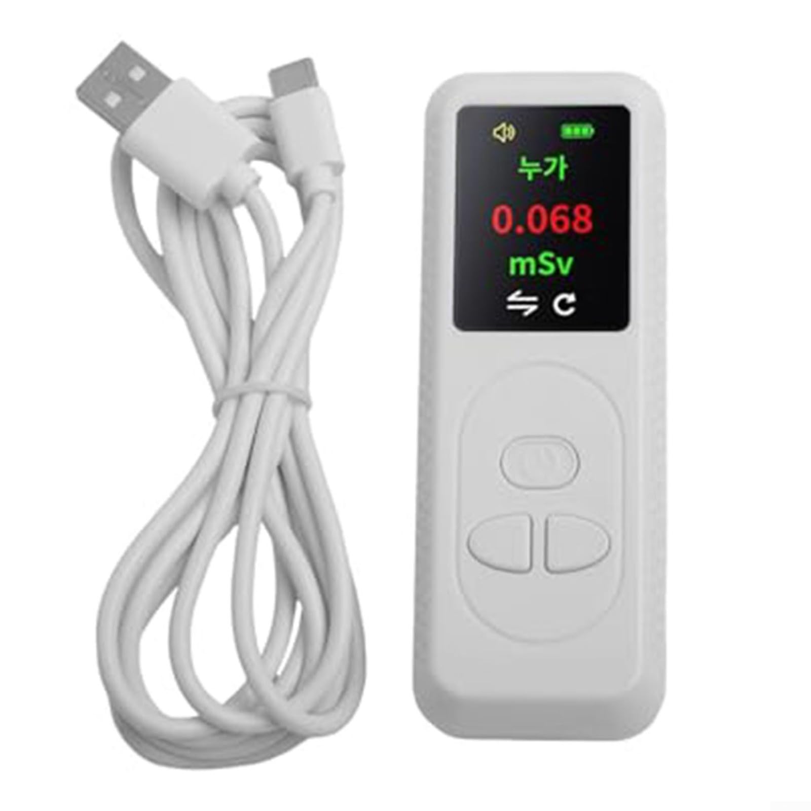 Compteur Geiger radioactivité - Compteur Geiger - Détecteur de rayonnement avec écran couleur TFT - Appareil de mesure du rayonnement nucléaire - Rechargeable via USB-C