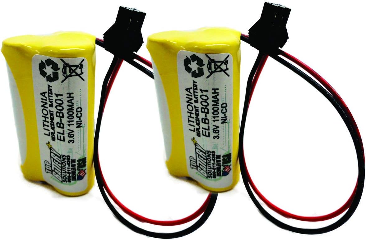 2PC Lithonia ELB B001 Replacement Emergency Light Battery