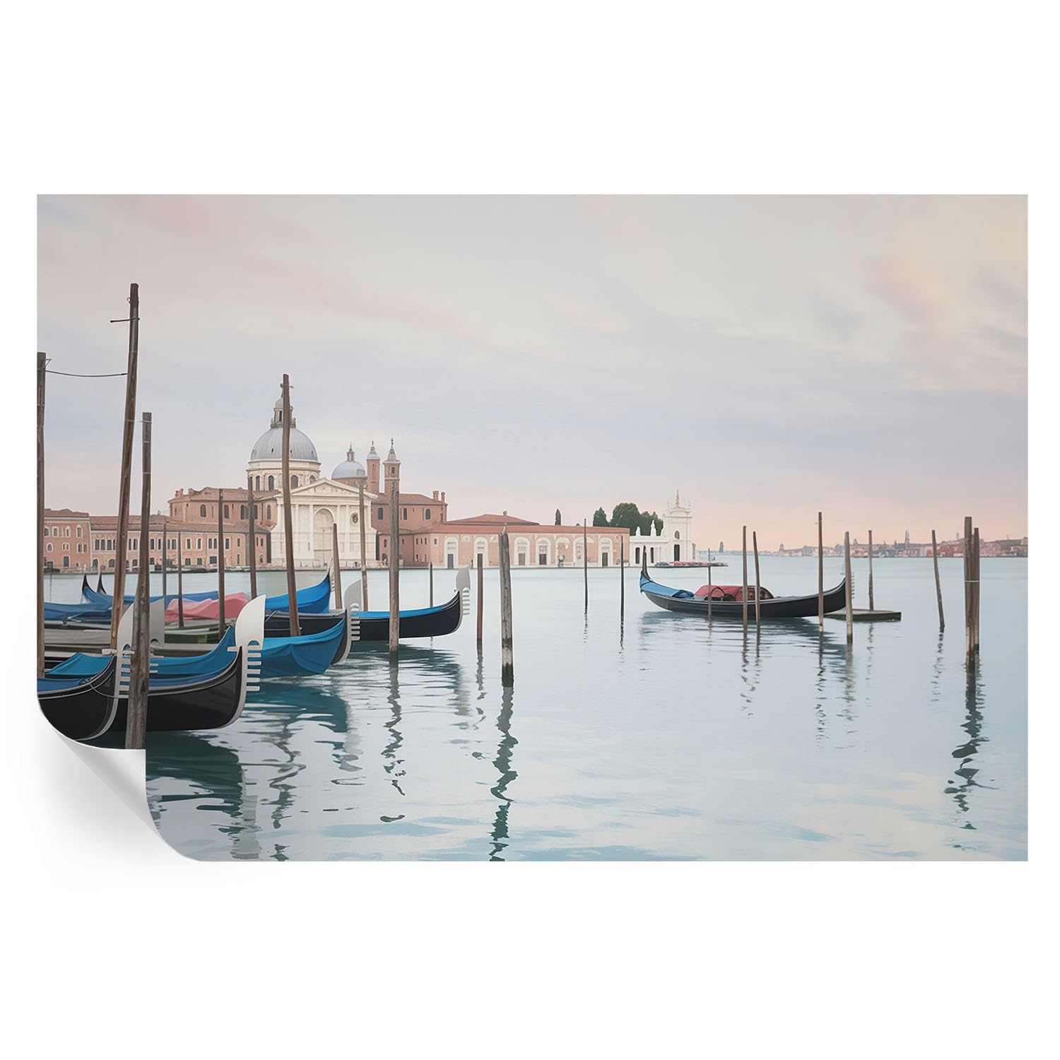 Mural veneciano autoadhesivo 104x70 cm para revestimiento decorativo de paredes interiores