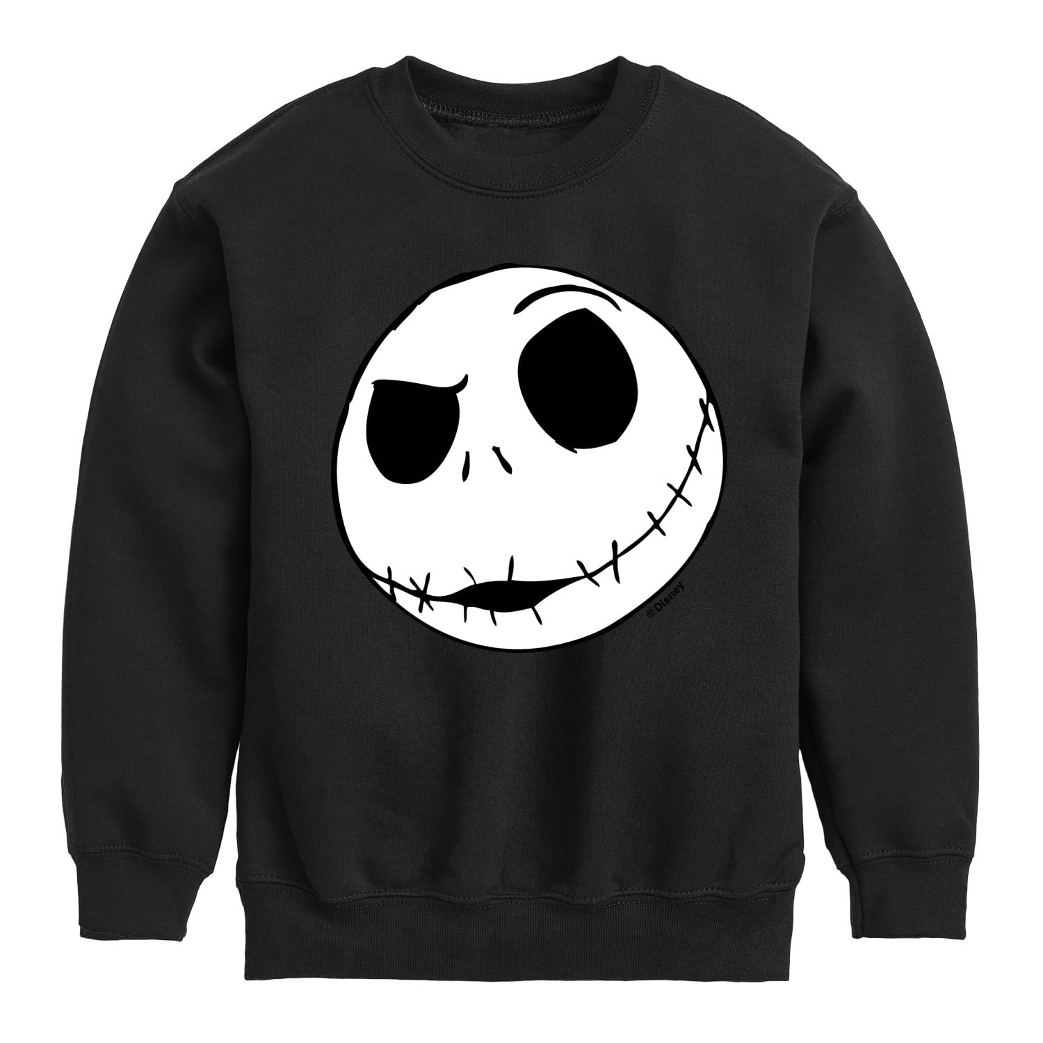 Disney The Nightmare Before Christmas - Jack Face - Youth Crewneck Fleece Sweatshirt