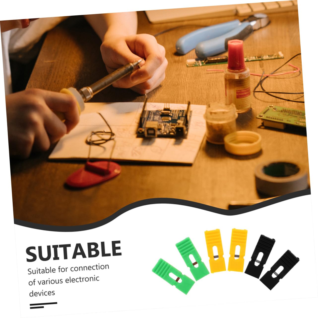 GLEAVI 30pcs Capuchons de Shunt de Court-Circuit en Plastique, Conception Ouverte et Fermée, Connexions Rapides et Déconnexions Faciles Réparation de Cartes Électroniques et Projets DIY