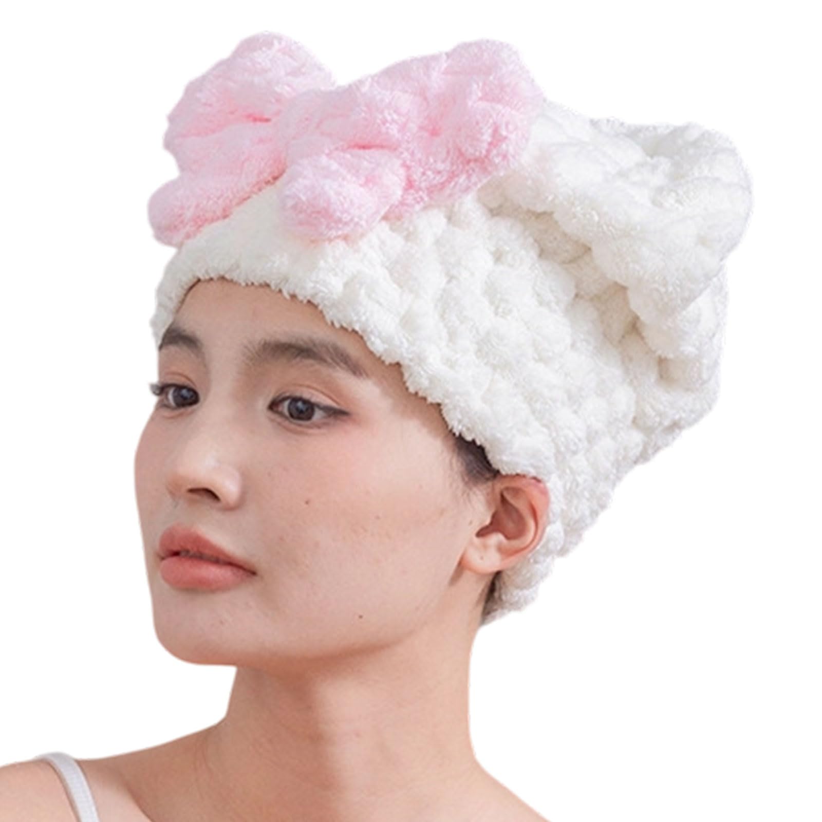 YROHGKPN Super Abosrbent Shower Cap Quick Drying Soft Elastic Hair Towel Wrap Turban with Bowknot Design for Swim Gym Bows Design Cap