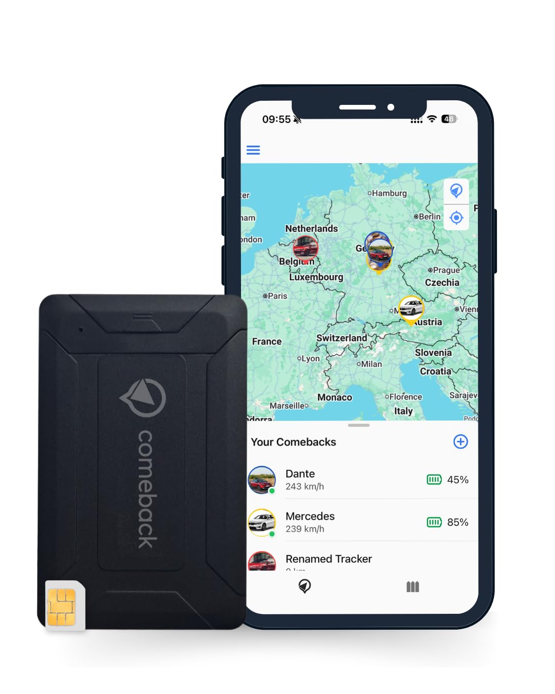Comeback 4G GPS Tracker Car without Subscription with SIM Card, Live Tracking for Motorcycle & Motorhome Magnetic and Mounting Live Tracking Android/IOS, Realtime, Speed, Geo Fence, Tracking-image-40
