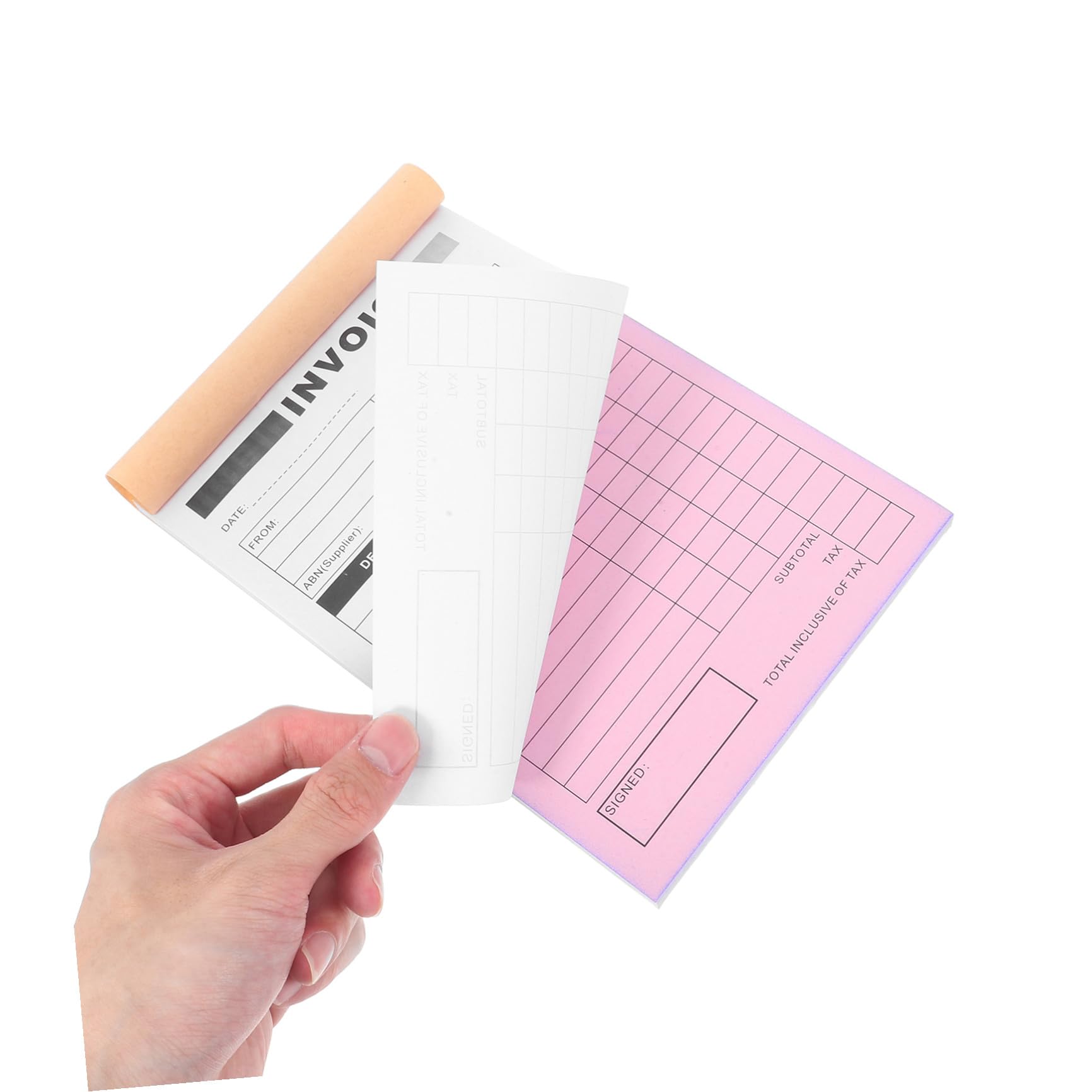 OSALADI Rechnungsblock mit 2-fachem Durchschlag Papier mit Schreibunterlage 5 Stück für Bestellungen und Fotostudios Klar Lesbar