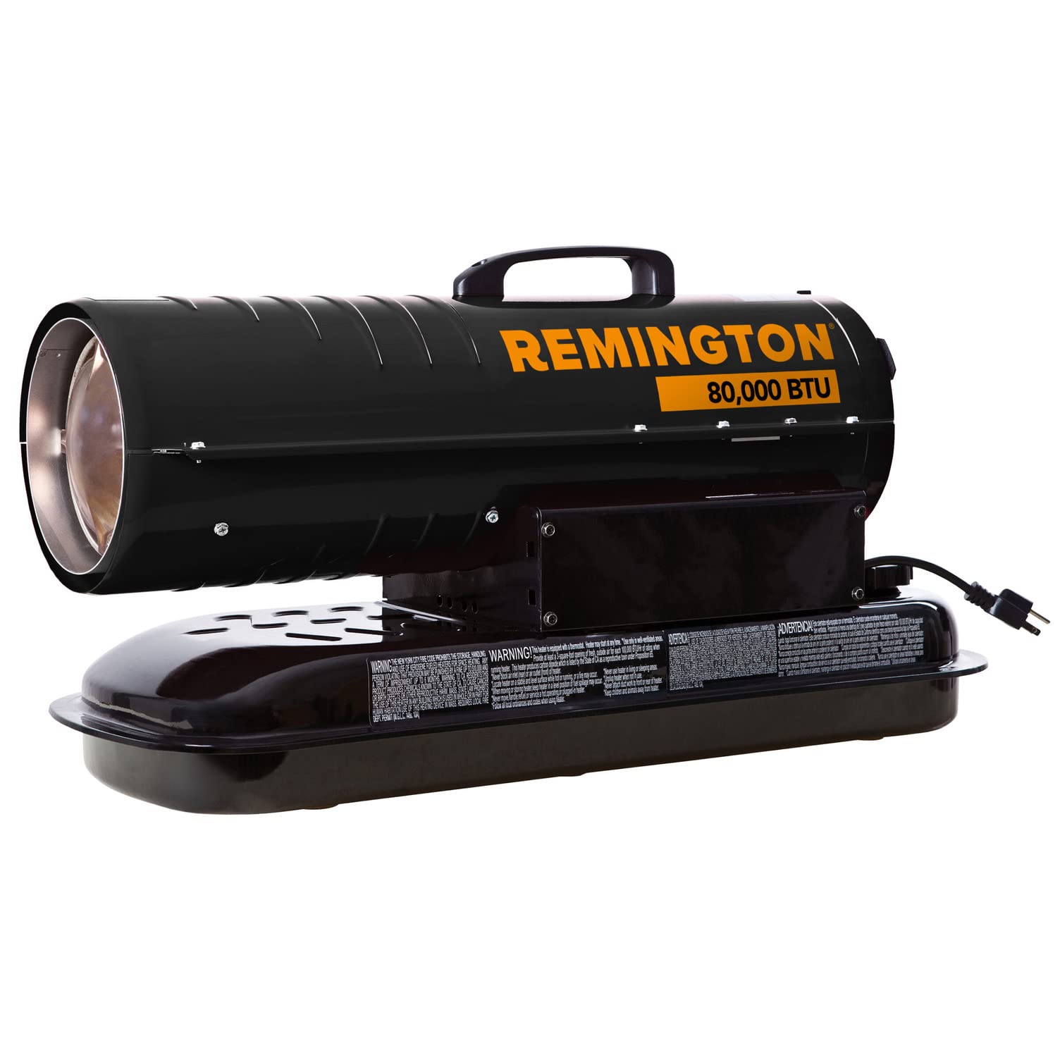Remington REM-80TBOA-KFA-B Duo Power Battery Kerosene/Diesel Forced Air Heater w/Thermostat—80,000 BTU,Black