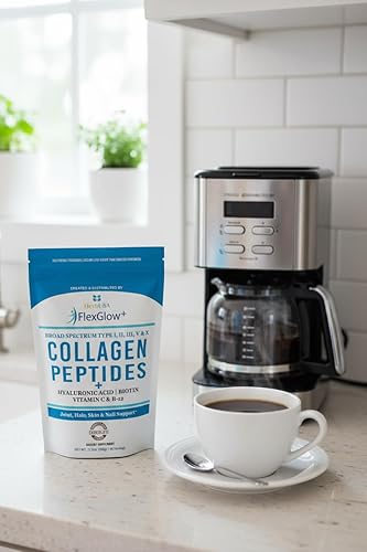 Miniatura 3 de Péptidos de colágeno FlexGlow+ Amplio espectro (I, II, III, IV) 6,900 mg Ácido hialurónico, biotina y vitamina C Apoyo para el cabello, la piel