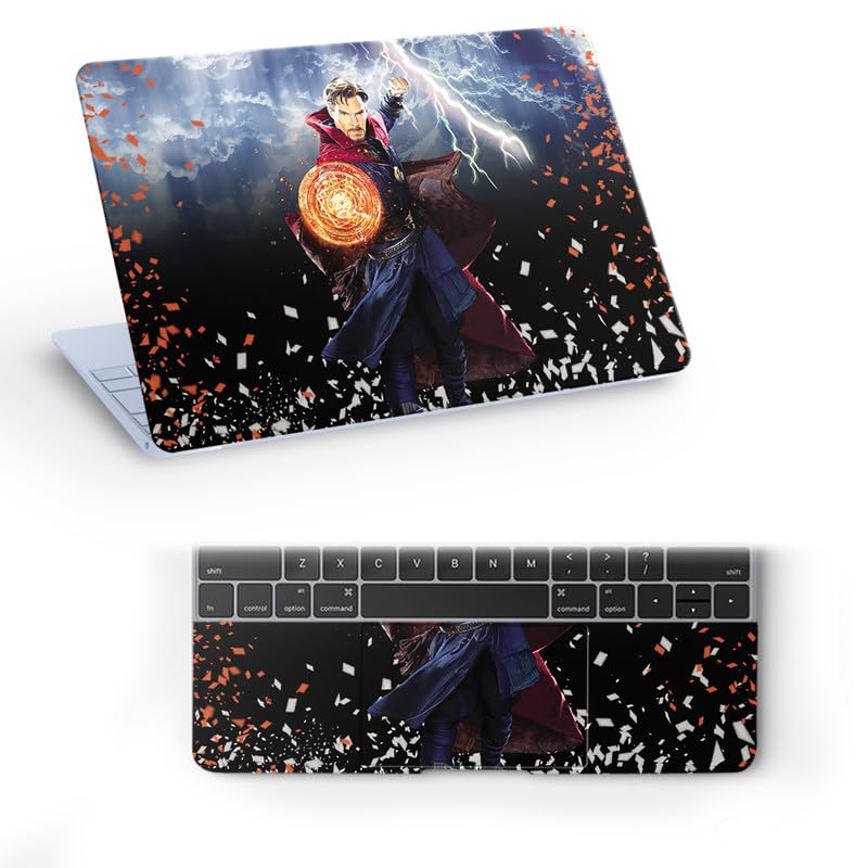 Image of Galaxsia DR. Strange Full Vinyl Laptop Skin /Sticker /Cover for 15 to 15.6 Inches Laptops Laminated-Removable-HD Quality Compatible for Hp-Dell-Sony-Lenovo-Asus etc.(15x10 Inches)
