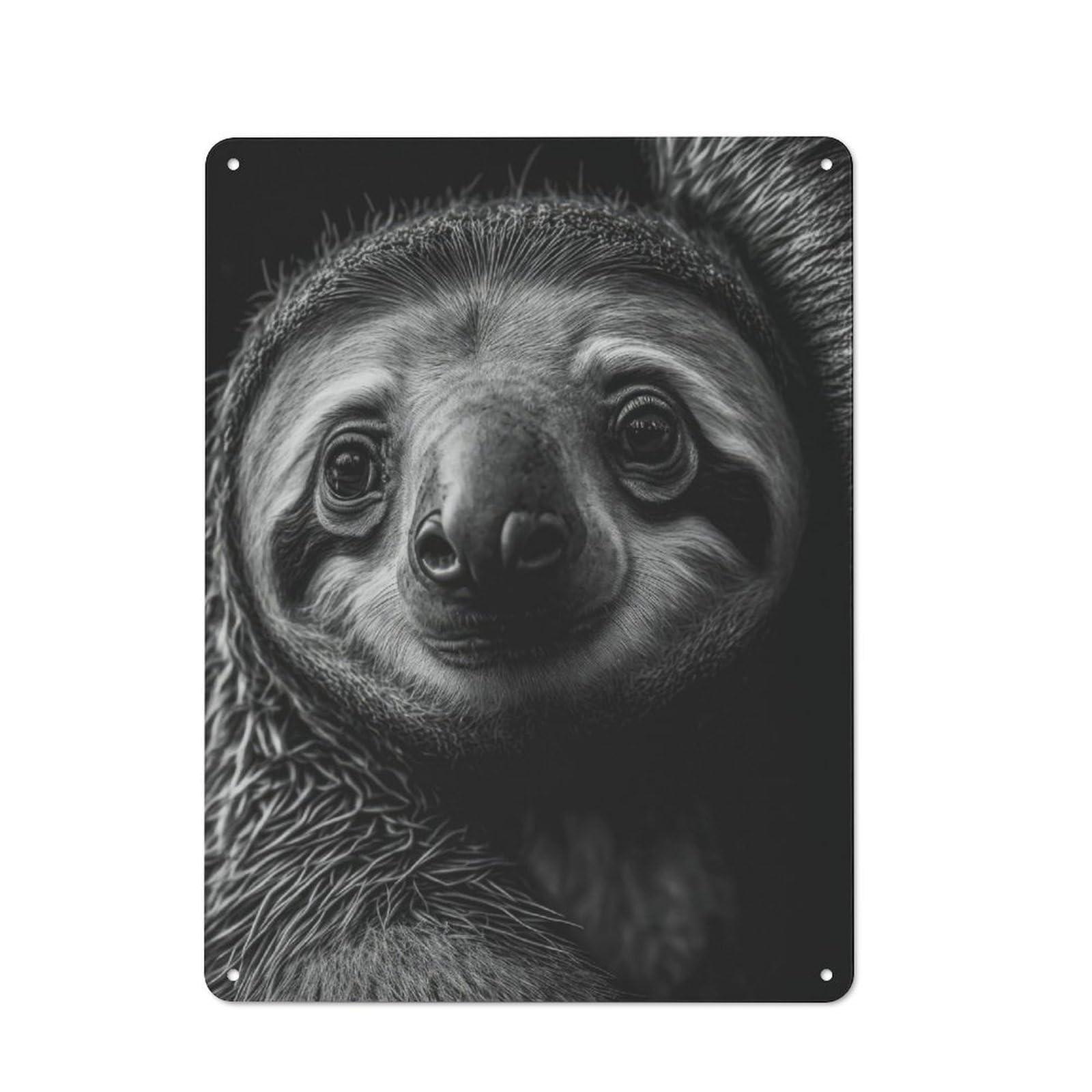 Junmoney Sloth For Home Office Or Studio, Retro Metal Wall Sign 40X30cm, For Vintage Wall Decor Fans, For Metal Sign Collectors