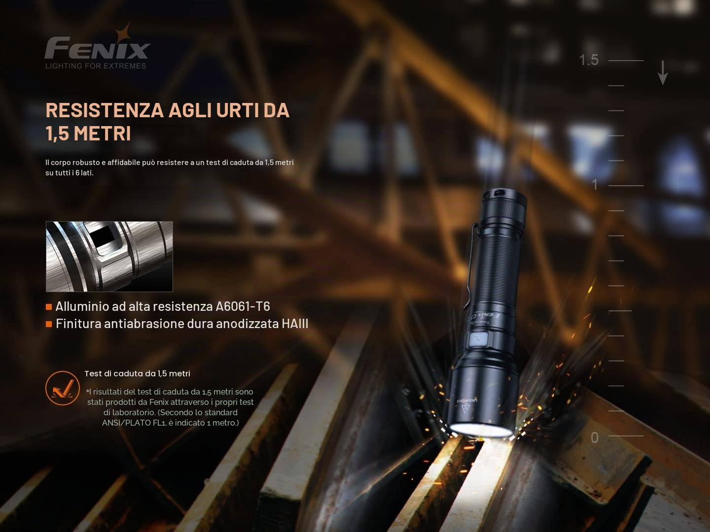 Fenix - Torcia rcaricabile C7 da 3000 Lumen