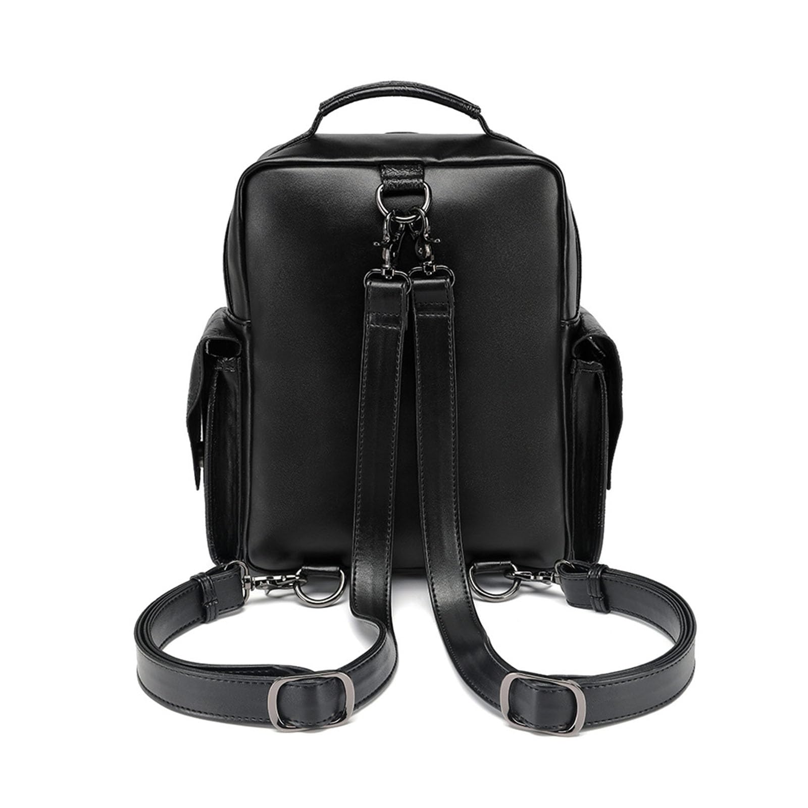 Zaino per computer portatile in pelle PU di grande capacità zaino da viaggio per studenti scuola adolescente zaino da viaggio per il fine settimana donne testa teschio studenti scuola signore laptop