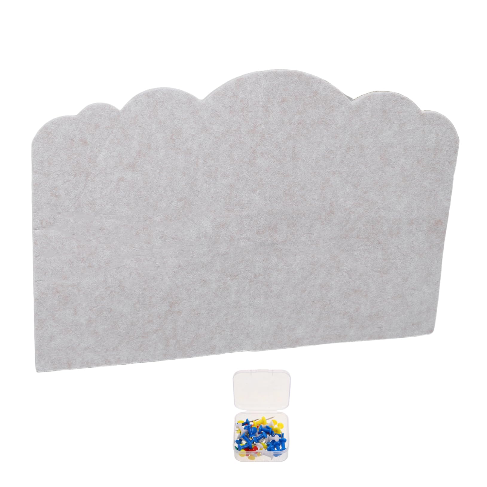 TEHAUX Felt Photo Display Board Self Adhesive Wall Organizer for Photos Notes Items Sturdy Felt Material for Living Room Bedroom Decor Light Color