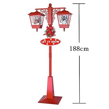Amazon.co.jp: クリスマススノーランプ街灯サンタ/スノーマン