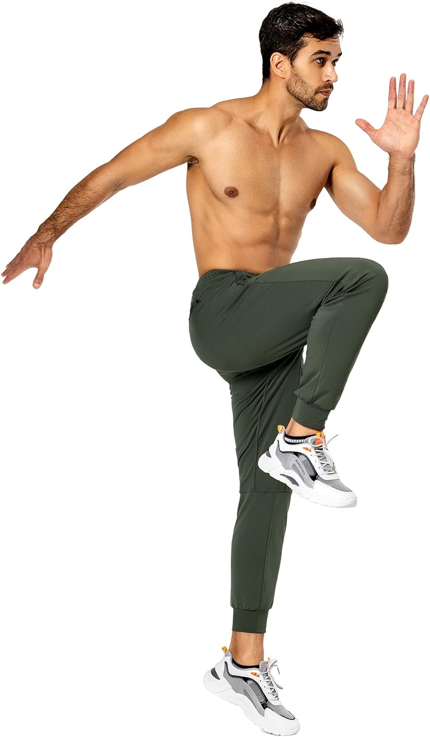 Hugut Men's Sweatpants Lightweight with Zipper Pockets Tapered Joggers Athletic Track Pants for Workout Running Training - Image 5