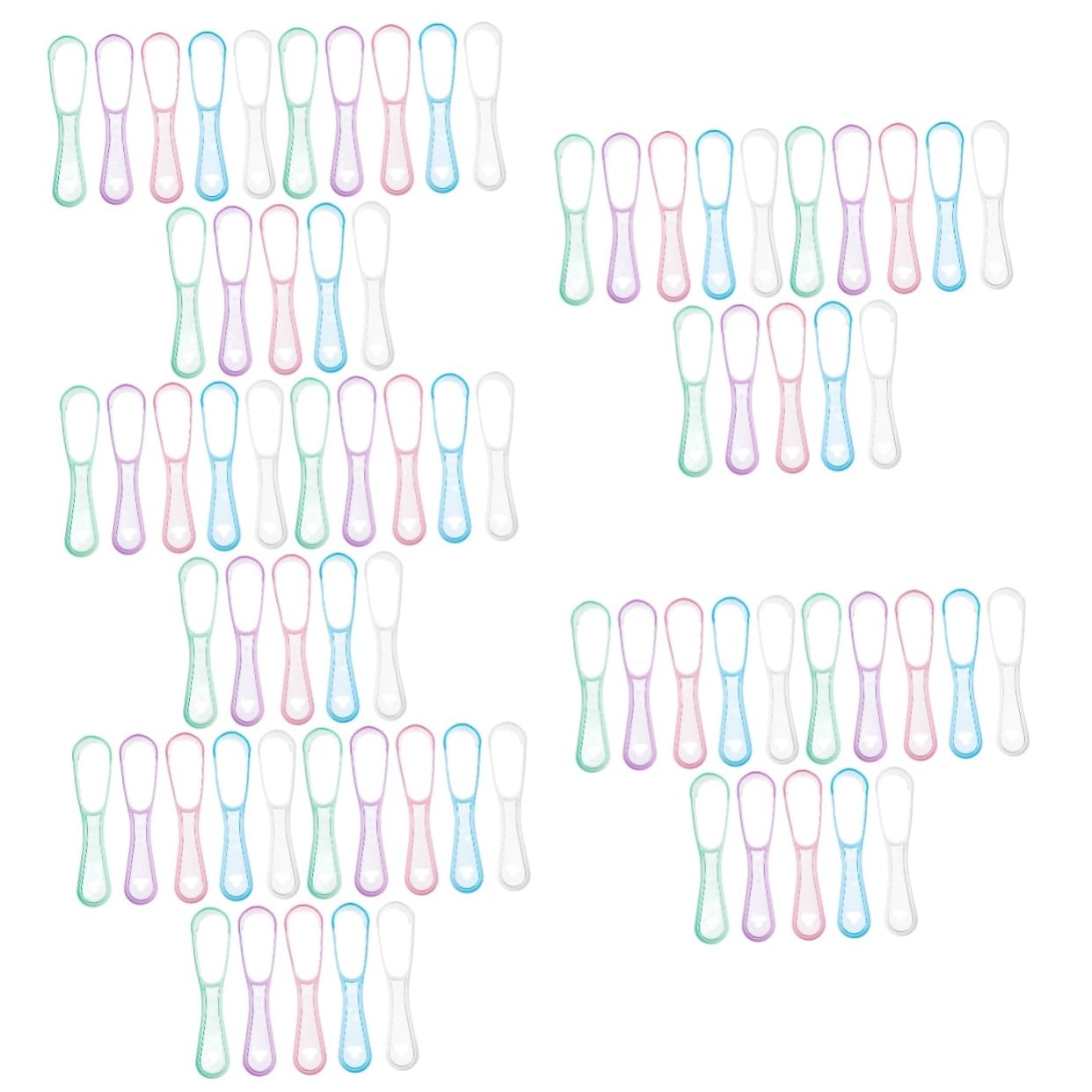 PACKOVE 5 Set Raschietti Per Per Orale Profonda E Trasparente Blu Verde Strumenti Per Adulti 15 Pezzi * 5